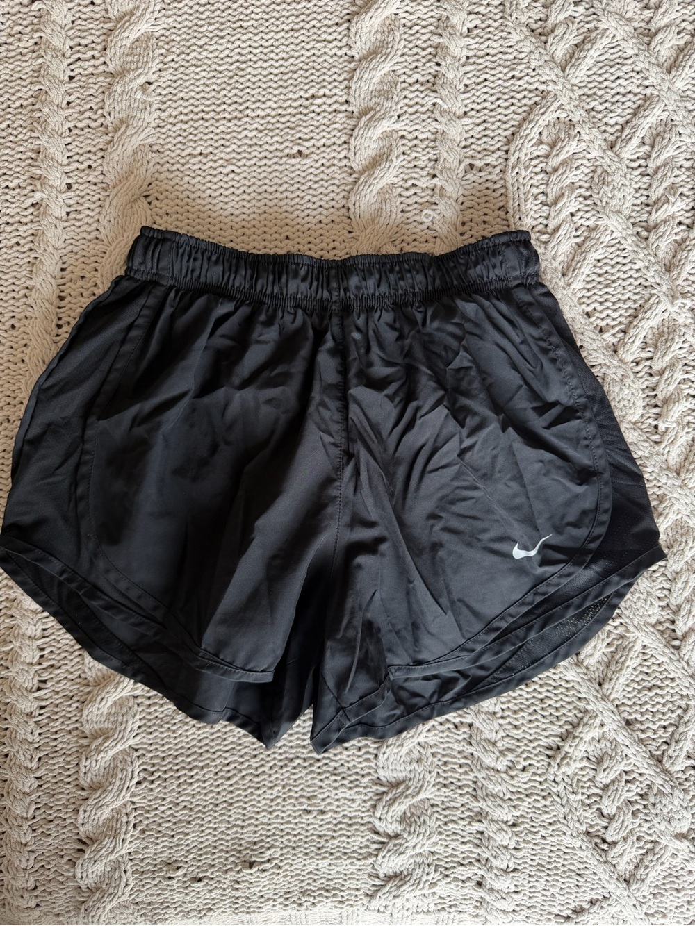Nike Black Women's Athletic Running Shorts with Swoosh
